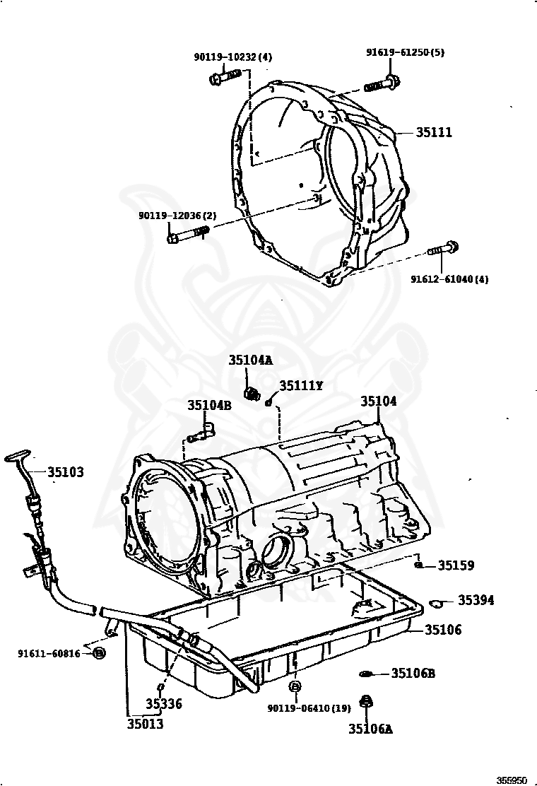 35106-24020 - Toyota - Pan Sub-assy, Automatic Transmission Oil 